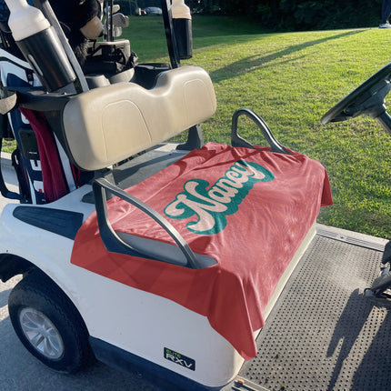 Custom Golf Cart Seat Cover, Fabric, Handmade in USA