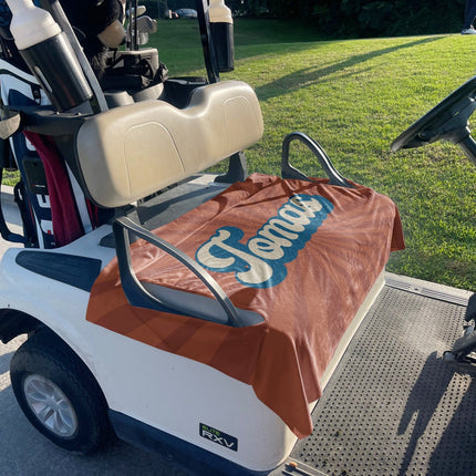 Custom Golf Cart Seat Cover, Fabric, Handmade in USA