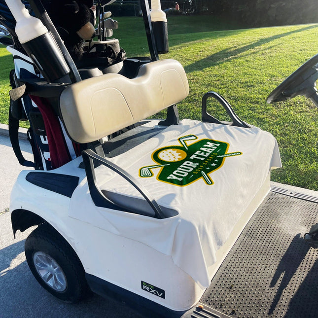 Custom Golf Cart Seat Cover, Cloth, Handmade in USA