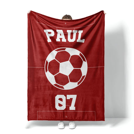 Personalized Sports Blanket: Custom Name, Plush Fleece or Sherpa