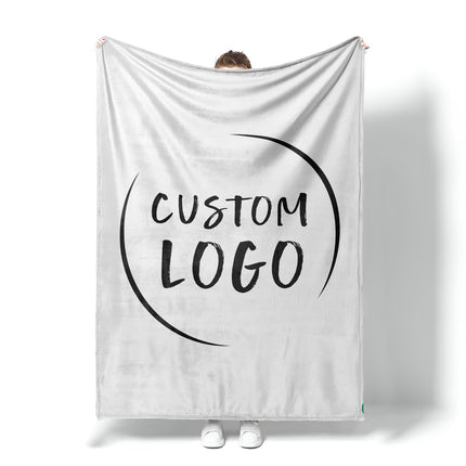 Custom Logo Blanket: Personalized Corporate Gift, Minky or Sherpa