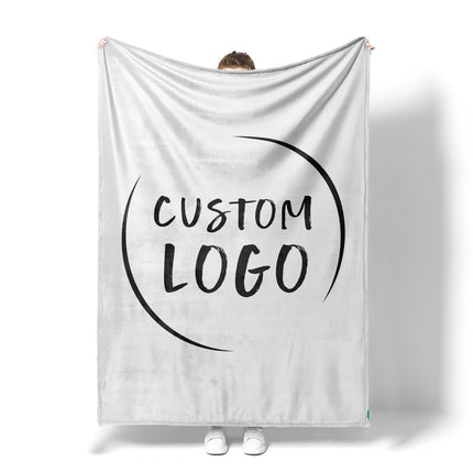 Custom Logo Blanket: Personalized Corporate Gift, Minky or Sherpa