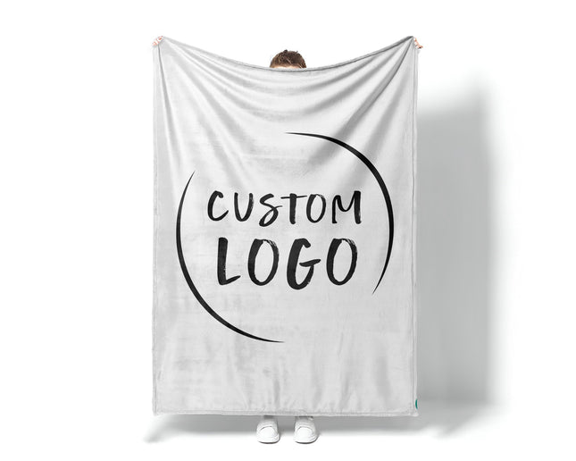 Custom Logo Blanket: Personalized Corporate Gift, Minky or Sherpa