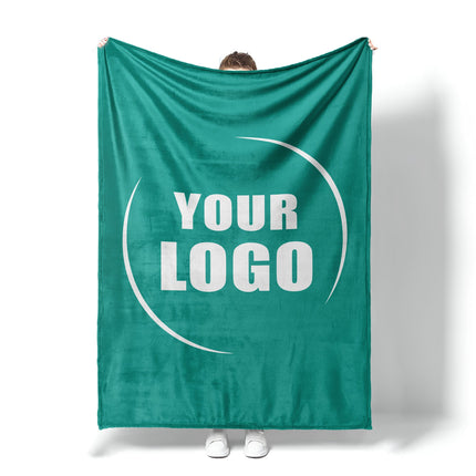 Custom Logo Blanket: Personalized Corporate Gift, Minky or Sherpa