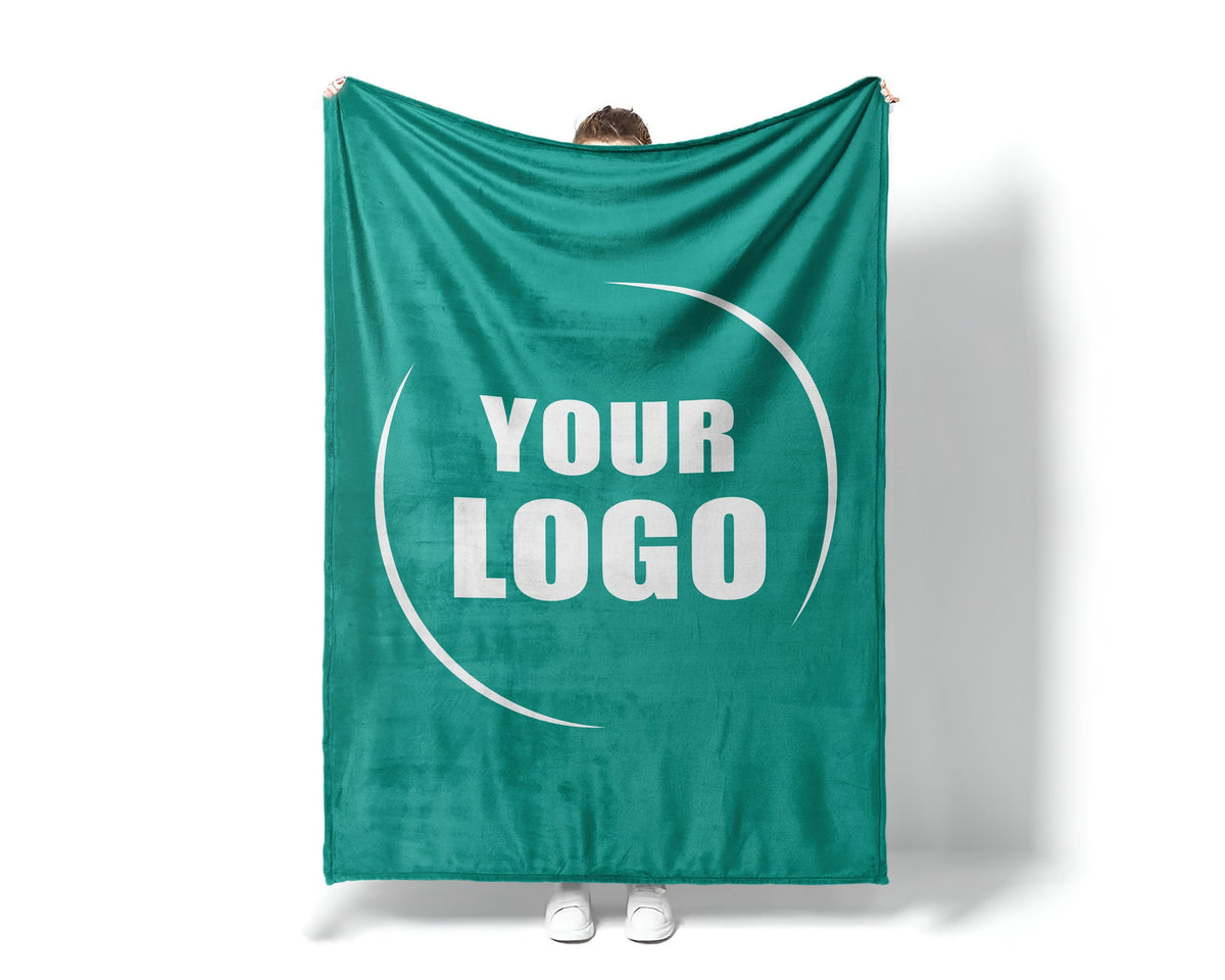 Custom Logo Blanket: Personalized Corporate Gift, Minky or Sherpa