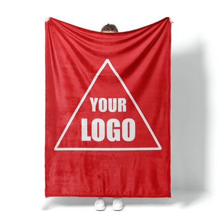 Custom Logo Blanket: Personalized Corporate Gift, Minky or Sherpa