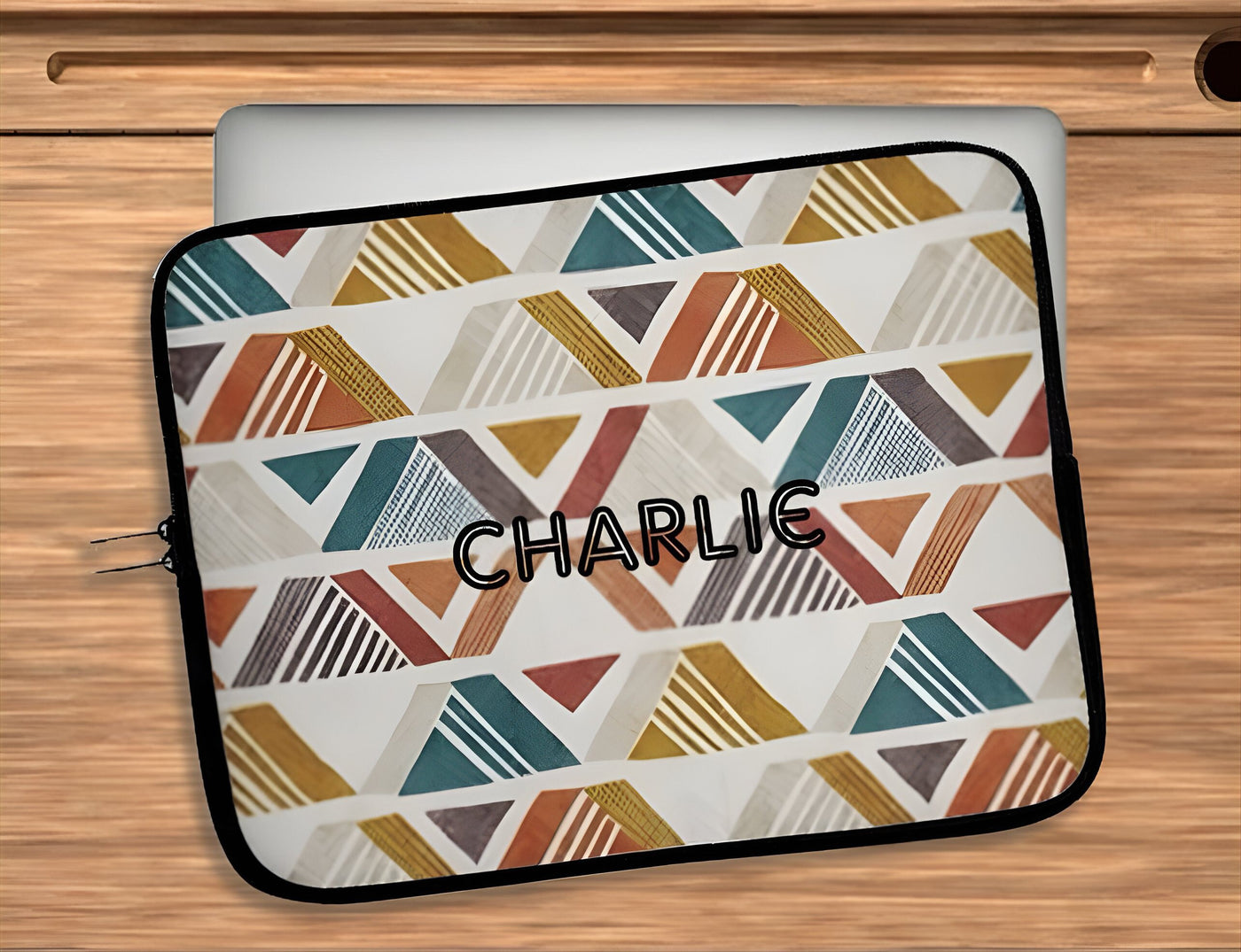 Personalize name Notebook bag, iPad Case, MacBook Case with water color paint rainbow , Back to school supply , birthday gift idea