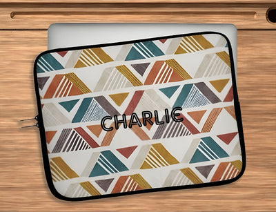 Personalize name Notebook bag, iPad Case, MacBook Case with water color paint rainbow , Back to school supply , birthday gift idea