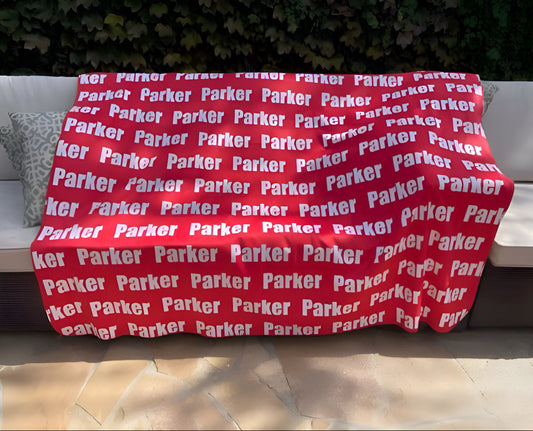 Personalized Name Minky Blanket, Plush Fleece Blanket