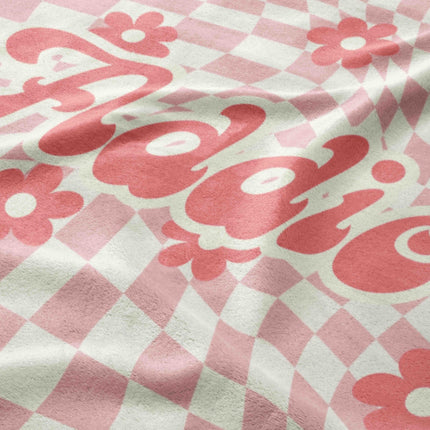 Personalized Daisy Checker Blanket: Custom Name Minky or Sherpa