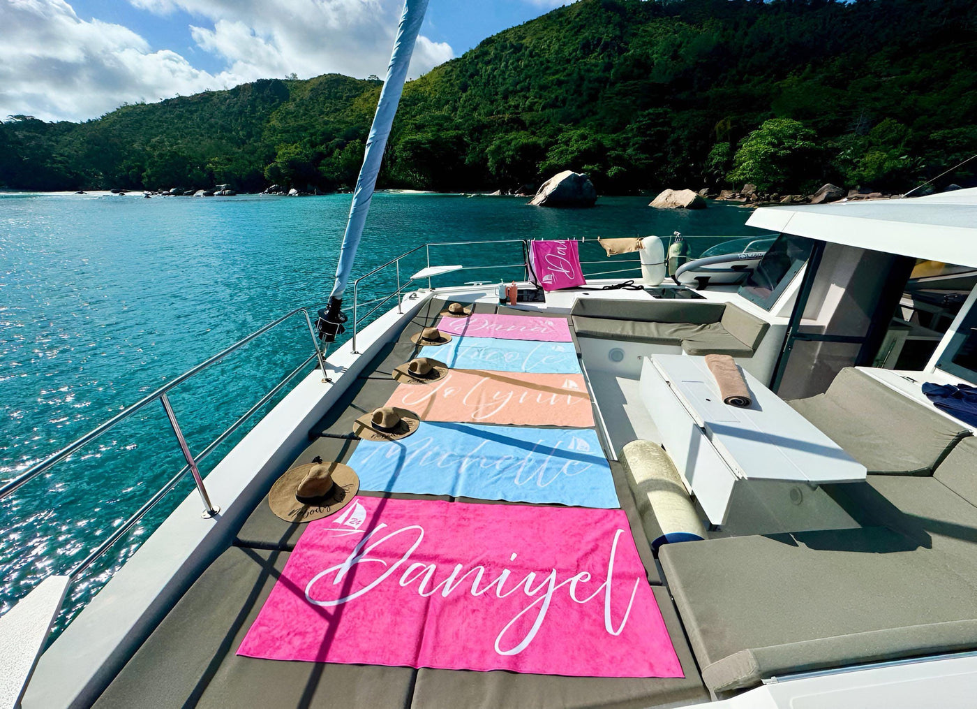 Bold Font Style Personalized Beach Towel Personalized Name - CustomCooper