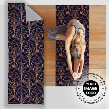 Personalized Custom Design Yoga Mat Towel: Custom 24" x 68" Cotton Blend