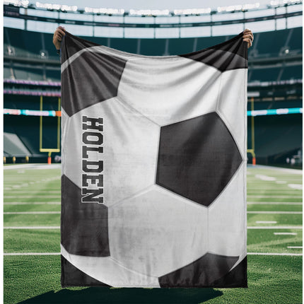 Sports Design Plush Blanket Plush Minky Personalized Baby Name Blanket