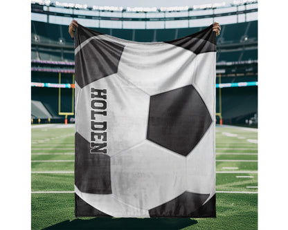 Personalized Sports Minky Blanket: Baseball, Basketball, Football, Soccer