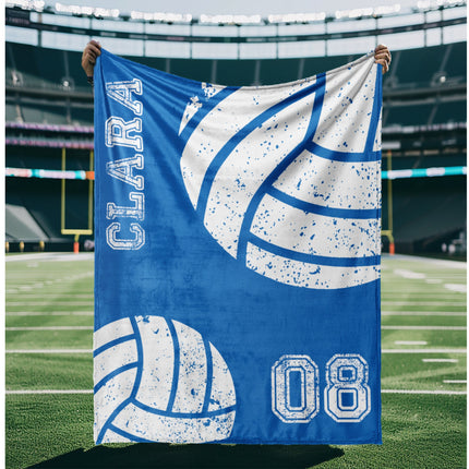 Personalized Sports Team blanket with Name, Custom blanket gift, Birthday Christmas Gift