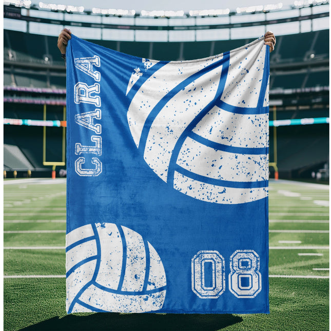 Personalized Sports Team blanket with Name, Custom blanket gift, Birthday Christmas Gift