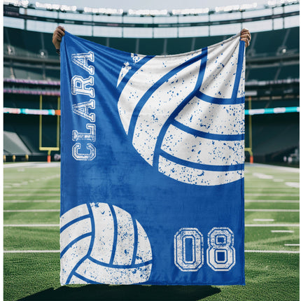 Personalized Sports Team Blanket: Custom Name Minky or Sherpa