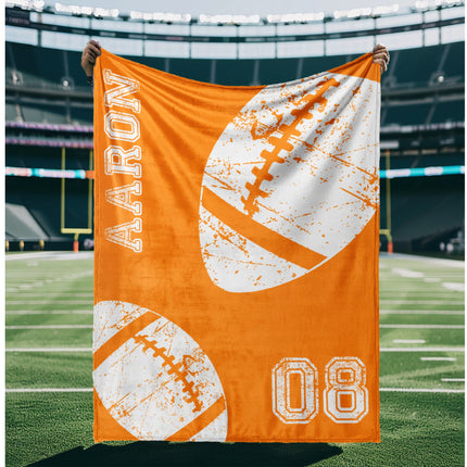 Personalized Sports Team Blanket: Custom Name Minky or Sherpa