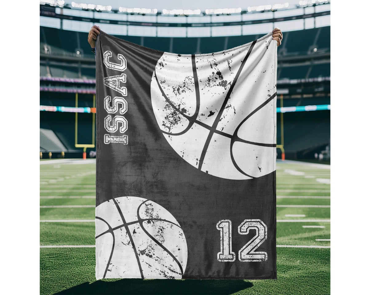 Personalized Sports Team Blanket: Custom Name Fleece Gift