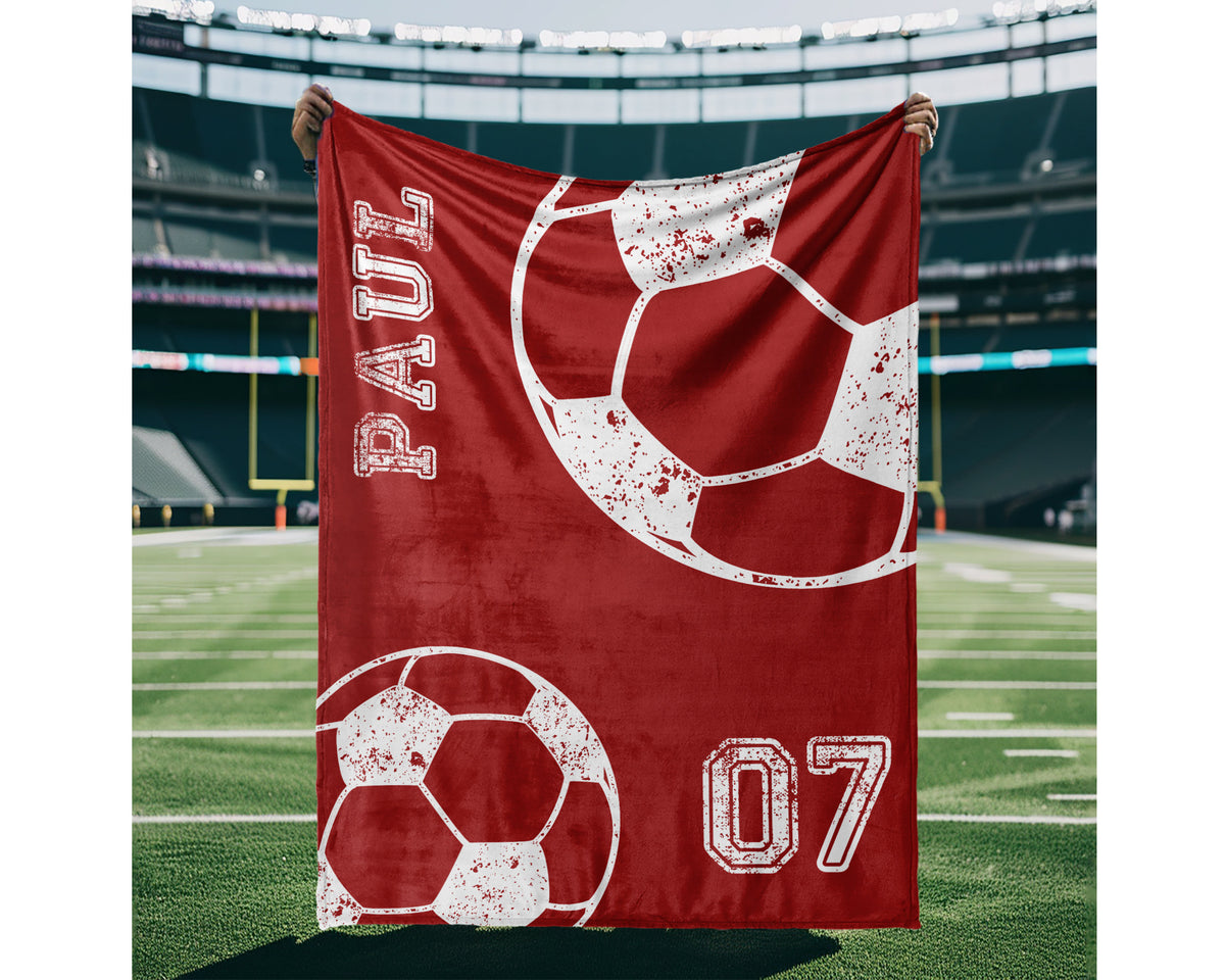 Personalized Sports Team Blanket: Custom Name Fleece Gift