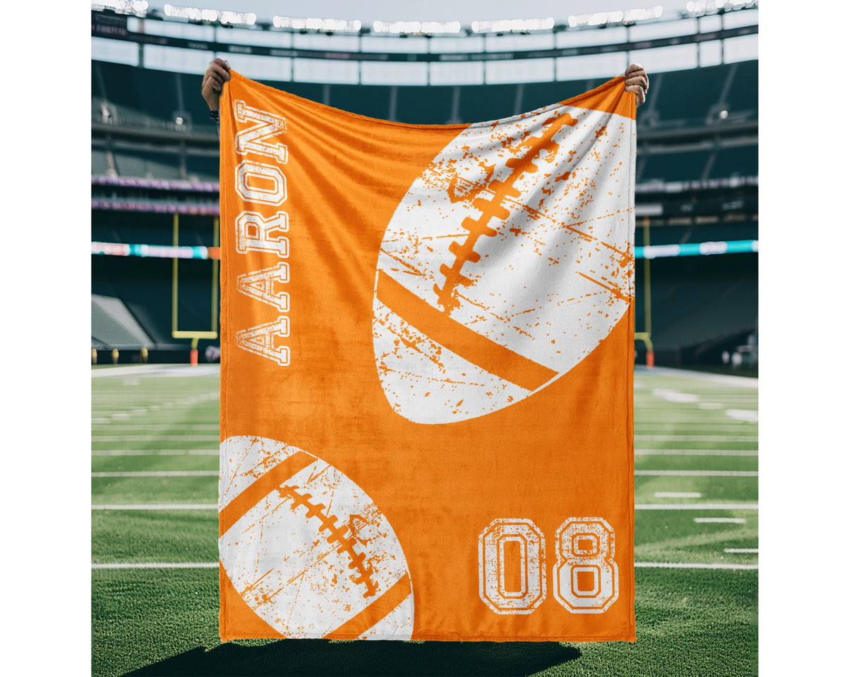 Personalized Sports Team Blanket: Custom Name Fleece Gift