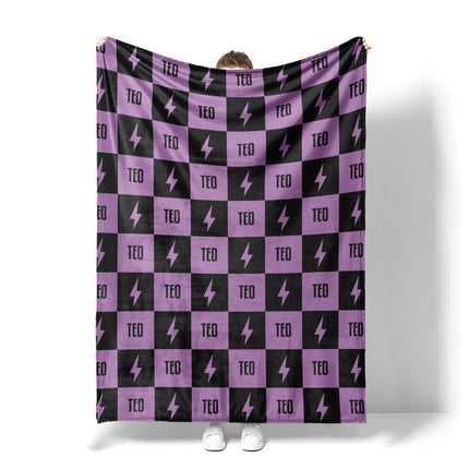 Personalized Happy Face Blanket: Custom Minky or Sherpa Blanket, Kids Birthday Gift