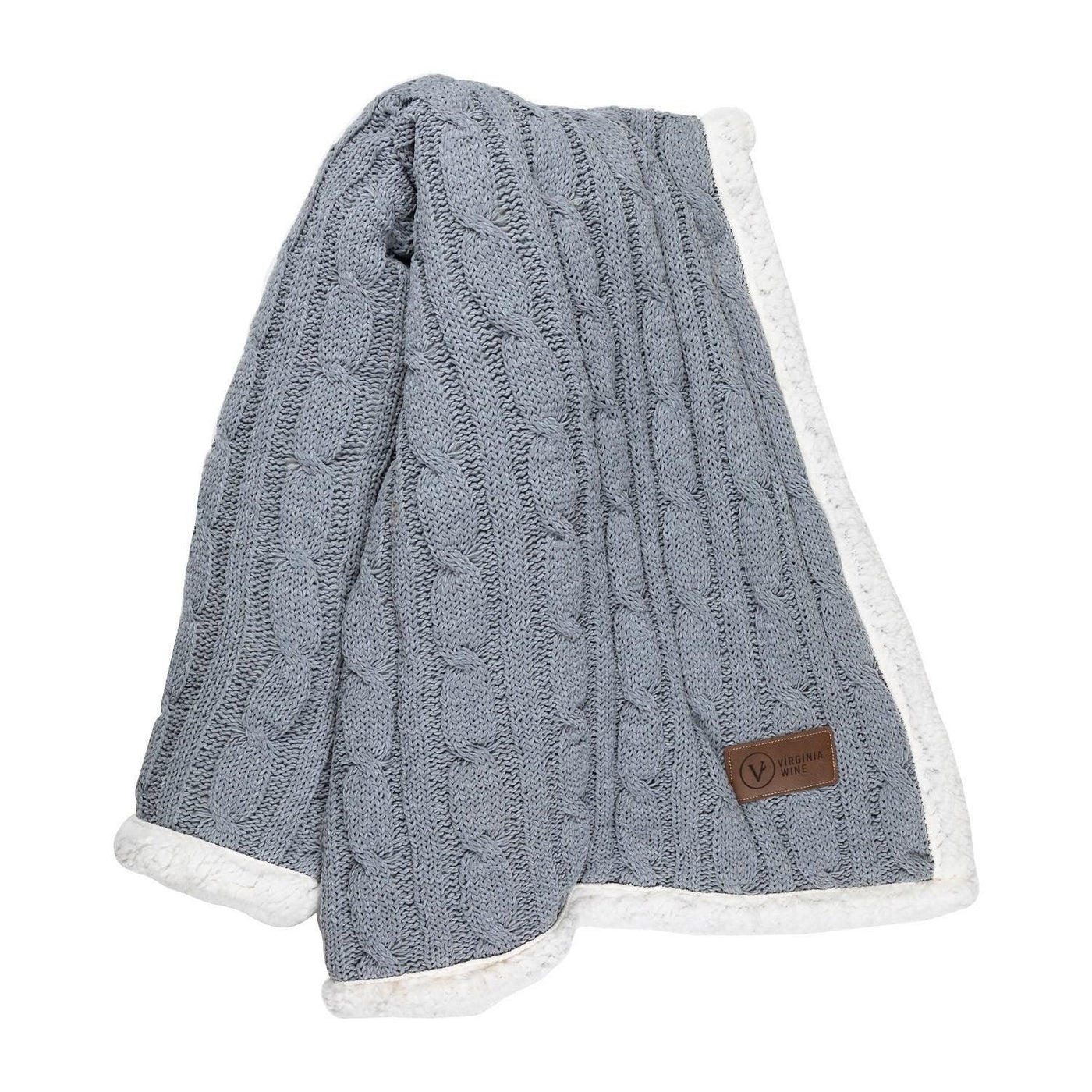 Double Fleece Cable Knit Throw Blanket, Christmas Hostess Gift Monogrammed Blanket - CustomCooper