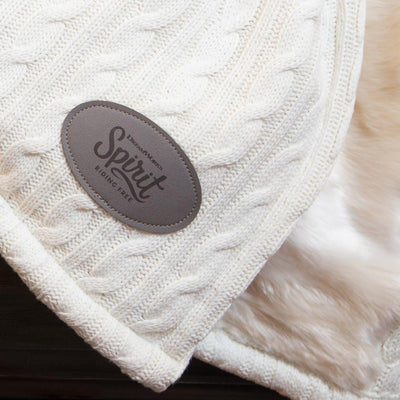 Double Fleece Cable Knit Throw Blanket, Christmas Hostess Gift Monogrammed Blanket - CustomCooper