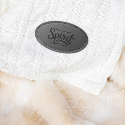 Double Fleece Cable Knit Throw Blanket, Christmas Hostess Gift Monogrammed Blanket - CustomCooper