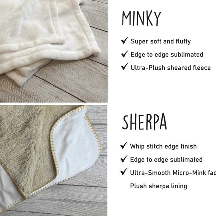 Watercolor Rainbow Blanket: Personalized Minky or Sherpa Baby Blanket