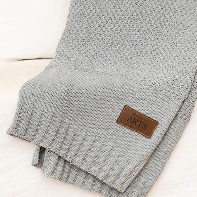 Double Fleece Cable Knit Throw Blanket, Christmas Hostess Gift Monogrammed Blanket - CustomCooper