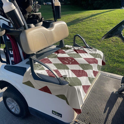 Custom Monogram Golf Cart Seat Cover – Handmade Fabric