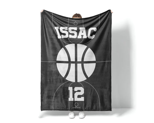 Personalized Sports Blanket: Custom Name, Plush Fleece or Sherpa