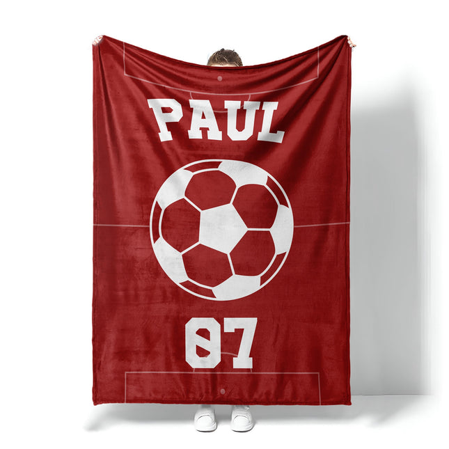 Personalized Sports Blanket: Custom Name, Team Colors, Minky Fleece