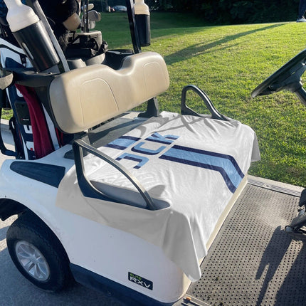 Monogram Personalization Name  Design Premium Cloth Golf Cart Seat Cover - CustomCooper