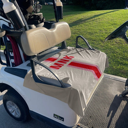 Monogram Personalization Name  Design Premium Cloth Golf Cart Seat Cover - CustomCooper