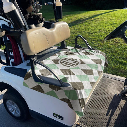 Personalized gifts Custom Monogrammed Premium Cloth Golf Cart Seat Cover - CustomCooper