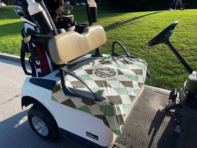 Personalized gifts Custom Monogrammed Premium Cloth Golf Cart Seat Cover - CustomCooper