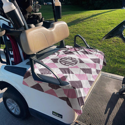 Personalized gifts Custom Monogrammed Premium Cloth Golf Cart Seat Cover - CustomCooper
