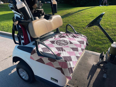 Personalized gifts Custom Monogrammed Premium Cloth Golf Cart Seat Cover - CustomCooper