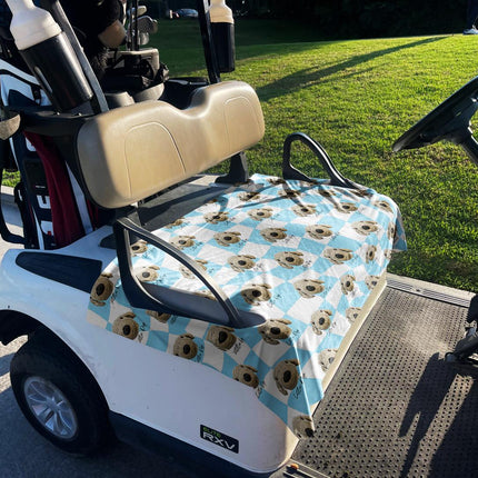 Custom Pet Portrait Golf Cart Seat Cover, Personalized Gift