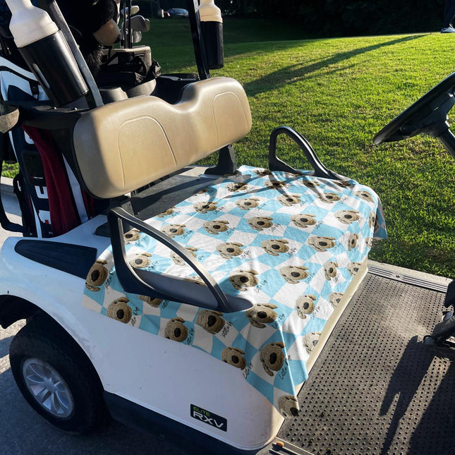 Custom Pet Portrait Golf Cart Seat Cover, Personalized Gift