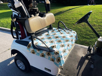 Custom Pet Design Golf Cart Seat Cover – Handmade Fabric