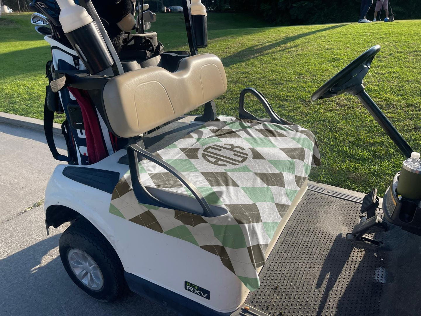 Custom Design Premium Cloth Golf Cart Seat Cover - CustomCooper