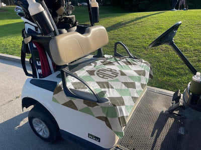 Custom Design Premium Cloth Golf Cart Seat Cover - CustomCooper