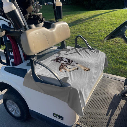 Custom Golf Cart Seat Cover, Cloth, Handmade in USA