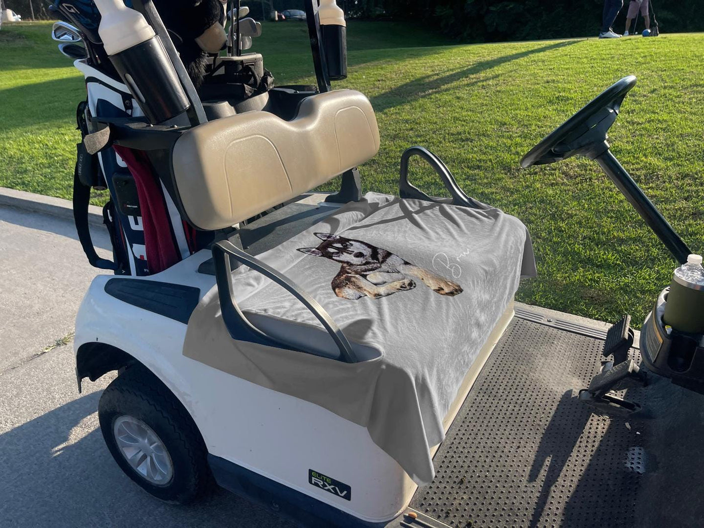 Custom Design Premium Cloth Golf Cart Seat Cover - CustomCooper