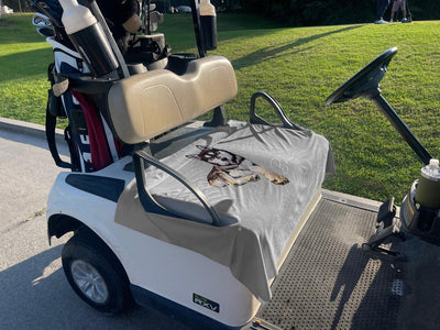 Custom Design Premium Cloth Golf Cart Seat Cover - CustomCooper