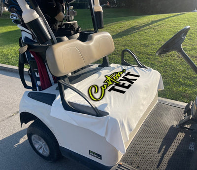 Custom Photo with Monogram Design Premium Cloth Golf Cart Seat Cover