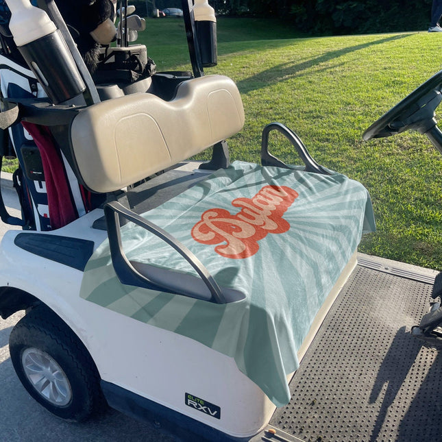 Custom Golf Cart Seat Cover, Fabric, Handmade in USA